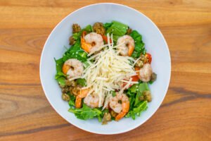 ARUGULA SALAD WITH SHRIMP